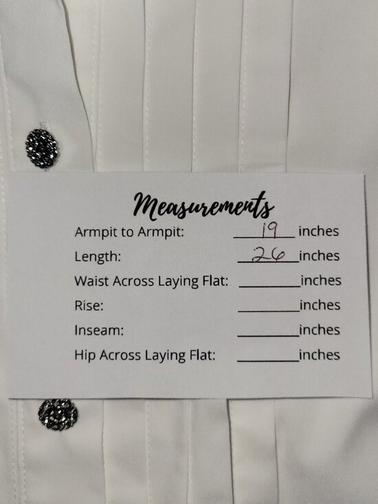 J. Jill White Button Up Blouse Jewel Crystal Buttons Dress Shirt Women's Size XS - Picture 15 of 15